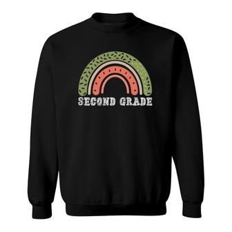 Second Grade Rainbow Watermelon Girls Teacher Team 2Nd Grade Sweatshirt | Mazezy