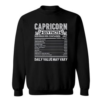 Seecrab Capricorn Guy Facts Sweatshirt | Mazezy