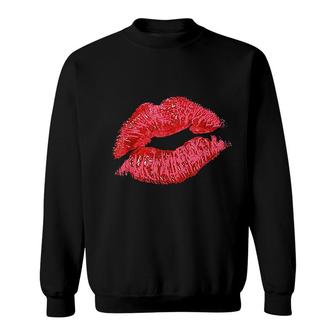 Sexy Lips Red Lipstick Kiss Sweatshirt - Thegiftio UK