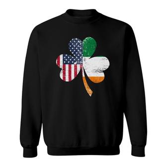 Shamrock Usa Flag Irish Ireland Sweatshirt - Thegiftio UK
