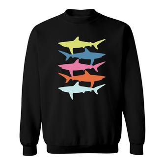 Shark Vintage Fish Summer Fishing Fisherman Gift Beach Surf Sweatshirt | Mazezy AU