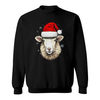 Sheep Christmas Santa Hat Xmas Kids Boys Girls Sweatshirt | Mazezy
