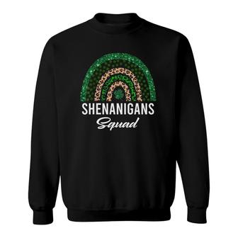 Shenanigans Squad Funny St Patricks Day Costume Rainbow Gift Sweatshirt | Mazezy
