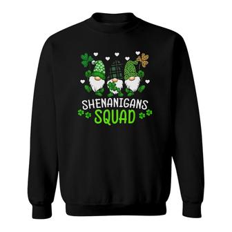 Shenanigans Squad St Patrick's Day Gnomes Green Irish Sweatshirt | Mazezy