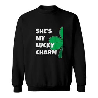 Shes My Lucky Charm Funny Couple Sweatshirt - Thegiftio UK
