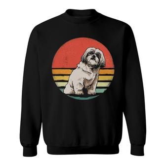 Shih Tzu Dog Retro Vintage Sunset Pet Shih Tzu Breed Lover Sweatshirt | Mazezy