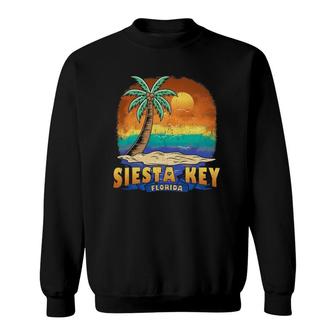 Siesta Key Florida Vintage Distressed Souvenir Sweatshirt | Mazezy
