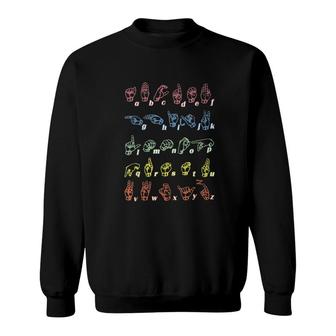 Sign Language Alphabet V2 Sweatshirt - Thegiftio UK