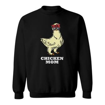 Silkie Chicken Mom Gift Cute Sunglasses Animal Sweatshirt | Mazezy