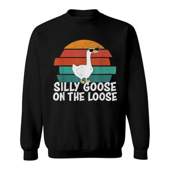Silly Goose On The Loose Vintage Tee Sweatshirt | Mazezy