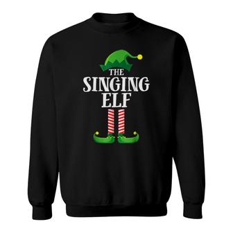 Singing Elf Matching Family Group Christmas Party Pajama Sweatshirt | Mazezy