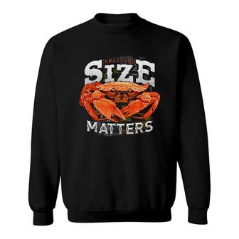 Size Matters In Maryland Blue Crab Sweatshirt | Mazezy