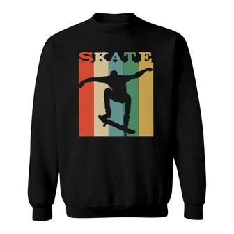 Skate Vintage For Skateboarding And Skateboarder Sport Sweatshirt | Mazezy