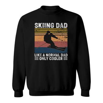 Skiing Dad Like A Normal Dad Only Cooler Vintage Sweatshirt | Mazezy