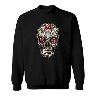Skull Rose Eyes Sweatshirt | Mazezy