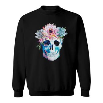 Skull Succulent Lover For Mother's Day Sweatshirt | Mazezy