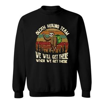 Sloth Hiking Team Gift Sweatshirt | Mazezy