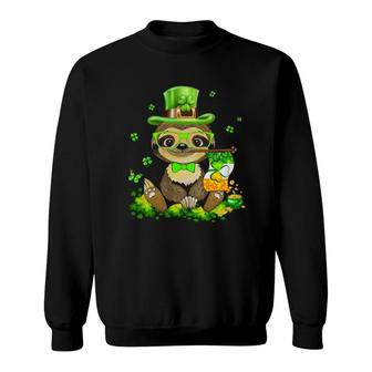 Sloth Lucky Flag Sloth Lovers Sweatshirt | Mazezy