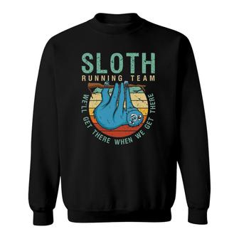Sloth Running Team Funny Marathon Runner Gift Sweatshirt | Mazezy