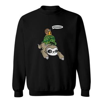 Sloth Turtle Snail Funny Sweatshirt | Mazezy