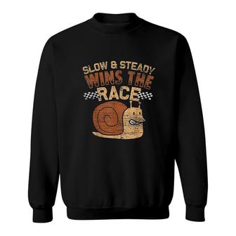 Slow And Steady Wins The Race Snail Sweatshirt | Mazezy