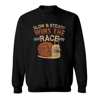 Slow And Steady Wins The Race Snail Sweatshirt | Mazezy