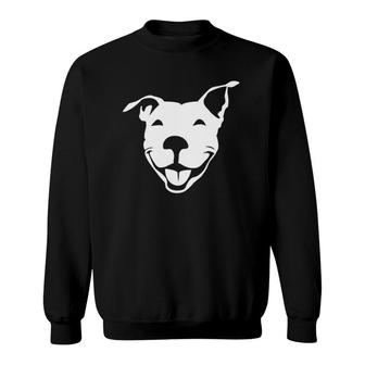 Smiling American Pit Bull Terrier Nickerstickers Sweatshirt | Mazezy