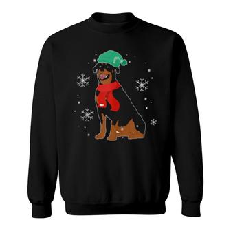 Snowflake Dog Owner Winter Animal Pet Rottweiler Dog Sweatshirt | Mazezy