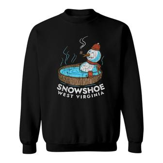 Snowshoe Wv Snowman Hot Tub Mountain Life Appalachian Mtns Sweatshirt | Mazezy