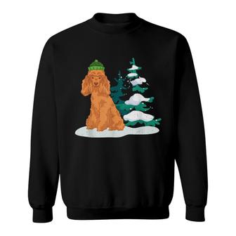 Snowy Dog Cute Pet Animal Dog Owner Winter Poodle Sweatshirt | Mazezy