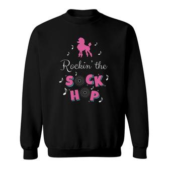 Sock Hop Costume  Girls Women Pink Poodle Sweatshirt