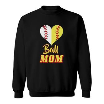 Softball Baseball Mom Sport Mother Gift Idea Sweatshirt | Mazezy