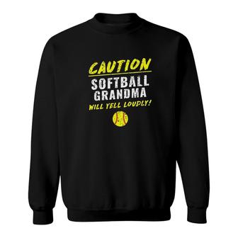 Softball Grandma Funny Sweatshirt | Mazezy