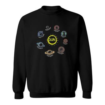Solar System Planets And Space Scientific Sweatshirt | Mazezy