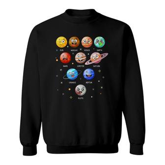 Solar System Planets Sun Space Funny Science Teacher Kids Sweatshirt | Mazezy