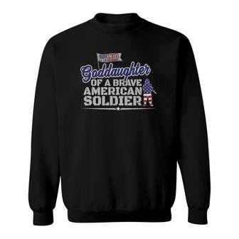 Soldier Godfather Godmother Proud Goddaughter Military Sweatshirt - Thegiftio