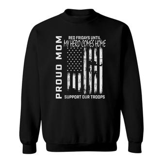 Son Daughter Mom Red Friday Military Support Troops Usa Flag Zip Sweatshirt | Mazezy