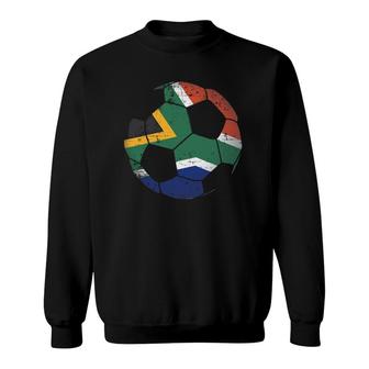 South Africa Soccer Ball Flag Jersey African Football Sweatshirt | Mazezy