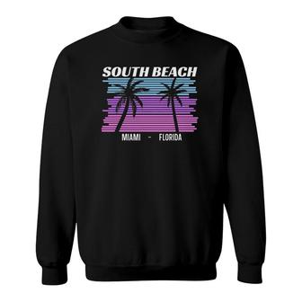 South Beach Souvenir Vintage 80S Miami Beach Florida Sweatshirt | Mazezy