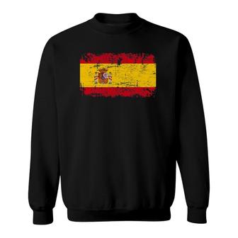 Spain Flag Men Women Kids Vintage Spain Sweatshirt | Mazezy