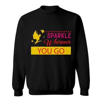 Sparkle Wherever You Go Red Black Women Sweatshirt - Thegiftio