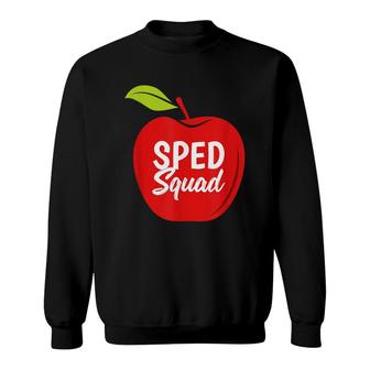 Sped Special Education Sped Squad Apple Sweatshirt | Mazezy