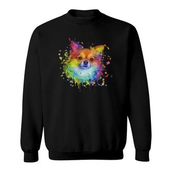 Splash Art Chihuahua Cute Men Women Kids Gift Dog Lover Sweatshirt | Mazezy