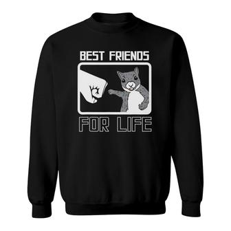 Squirrel Best Friend For Life Cute Funny Sweatshirt | Mazezy
