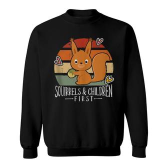 Squirrels And Children First Cute Squirrel Sweatshirt | Mazezy