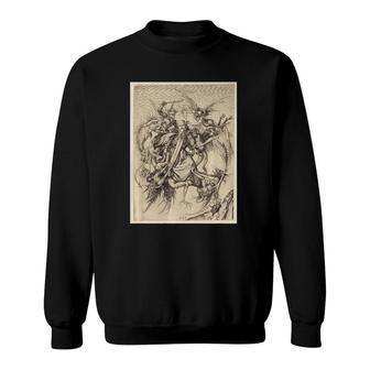 St Anthony On The Back Premium Material Long & Slim Tm Fit Premium Sweatshirt | Mazezy DE