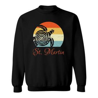 St Martin Caribbean Vintage Retro Throwback Vacation Sweatshirt | Mazezy