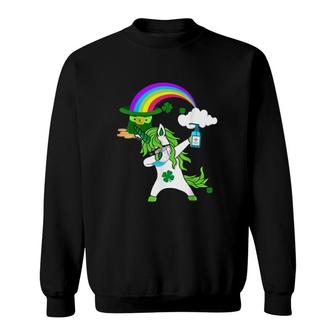 St Patricks Day 2021 Dabbing Unicorn Sweatshirt | Mazezy