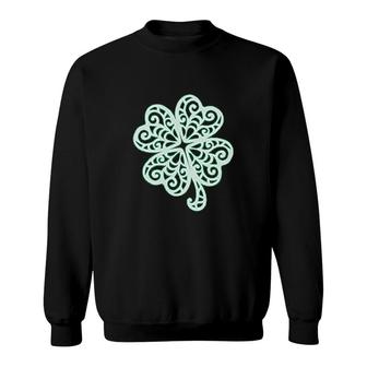 St Patricks Day Clover Irish Shamrock Sweatshirt | Mazezy