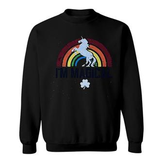 St Patricks Day Magical Rainbow Unicorn Sweatshirt | Mazezy